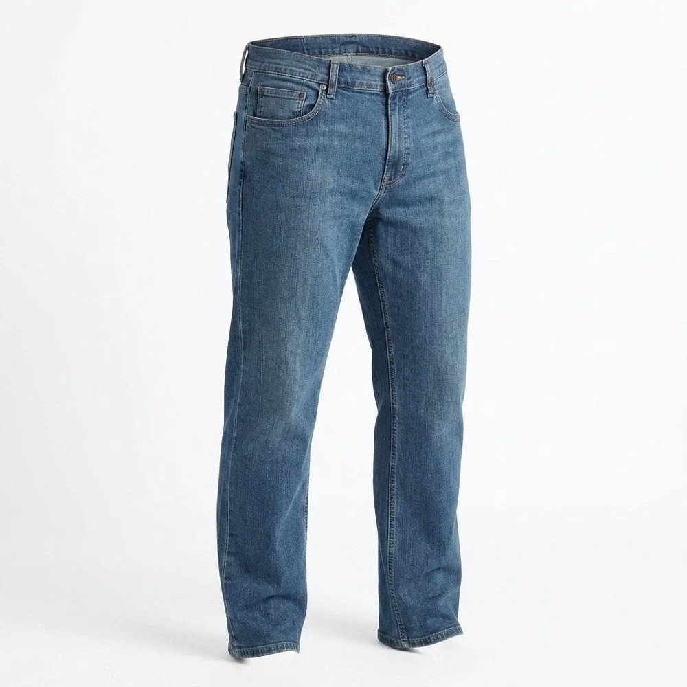 Faconnable Men's Jeans Tag 38L Real 36x34 Straight Leg Designer Denim Blue